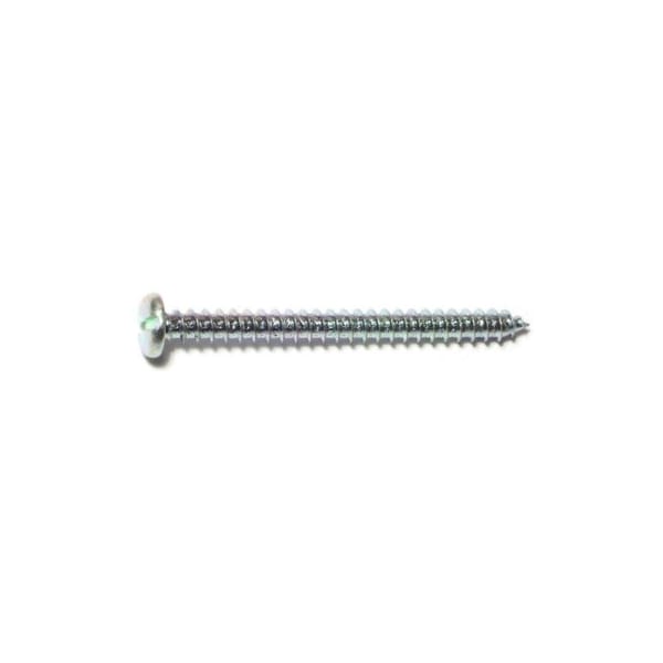 Midwest Fastener Sheet Metal Screw, #12 x 2-1/2 in, Zinc Plated Steel Pan Head Slotted Drive, 18 PK 60806 - main